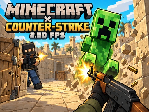 Minecraft  Counter Strike: 2.5D FPS
